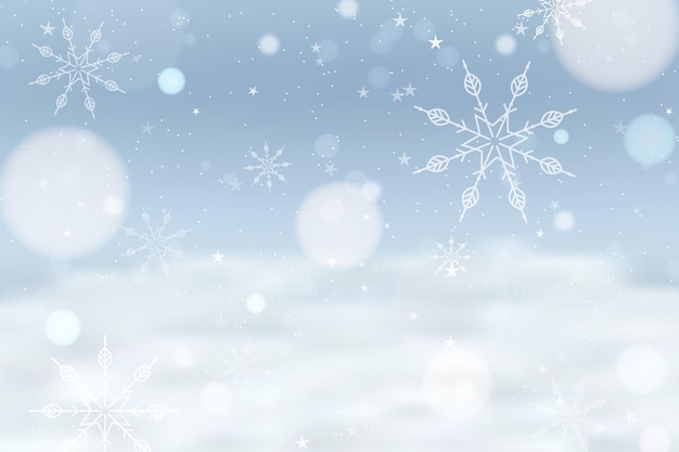 Free vector blurred winter background