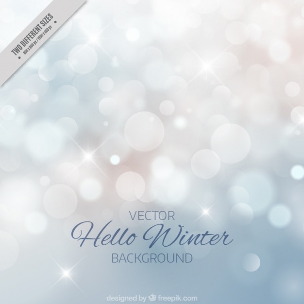 무료 Vector 흐린 된 겨울 bokeh 배경