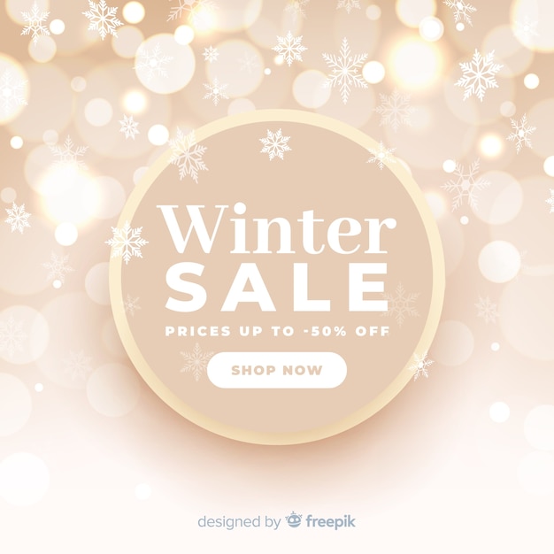 Blurred winter sale concept