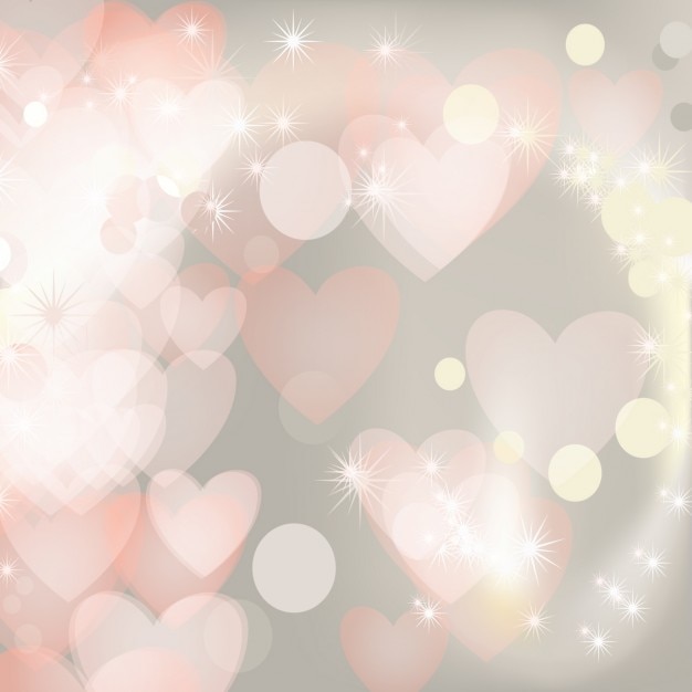 Free vector blurred with bokeh effect love background