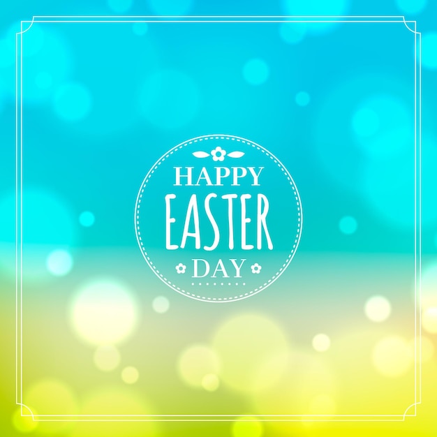 Free vector blurry happy easter day event