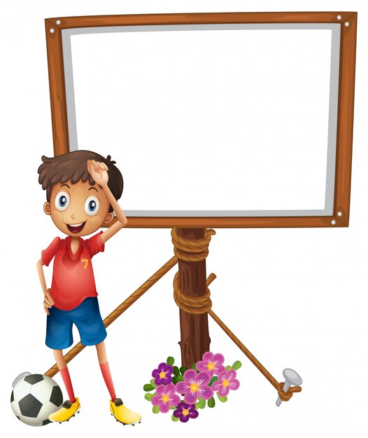 Board design with soccer player