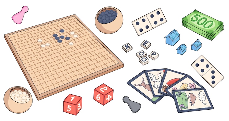 Free Vector board game for family and children leisure