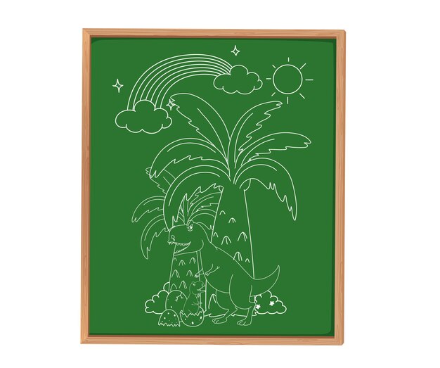 A board with a doodle sketch design on white background