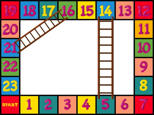 Дизайн Boardgame с красочными блоками и лестницами