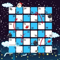 Boardgame template with santa at night