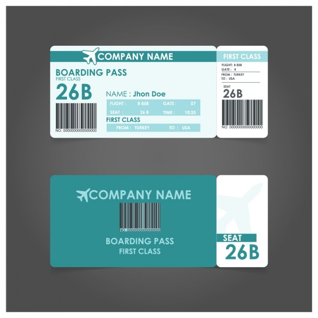 Boarding pass template