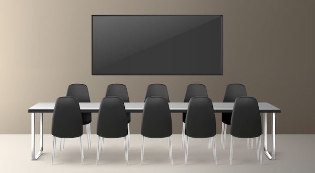 Free vector boardroom for business meetings, conference and training in company office