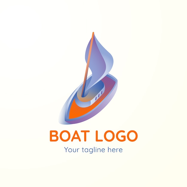 Free vector boat logo design template