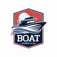 Free vector boat logo design template