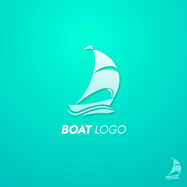 Free vector boat logo design template