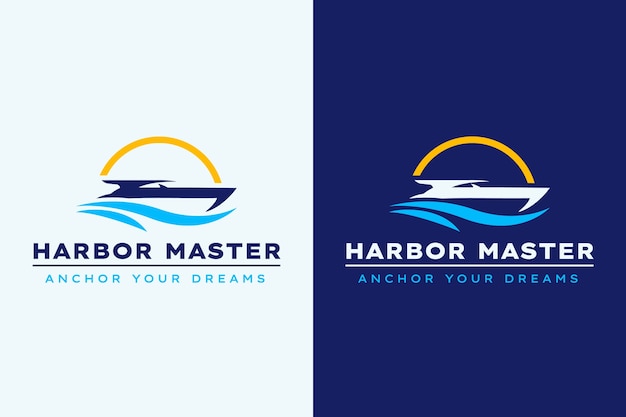 Boat logo template design