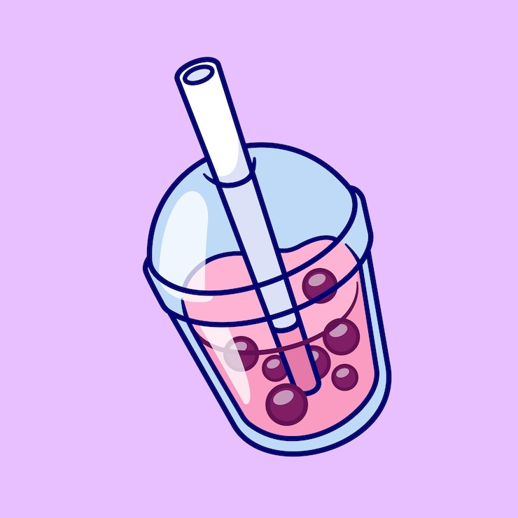 Free Vector boba milk tea cartoon vector icon illustration drink object icon isolated flat vector