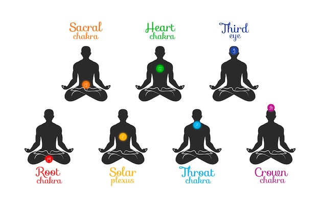 Free vector body chakras concept