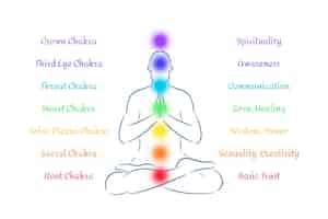 Free vector body chakras concept