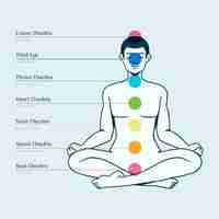 Free vector body chakras concept