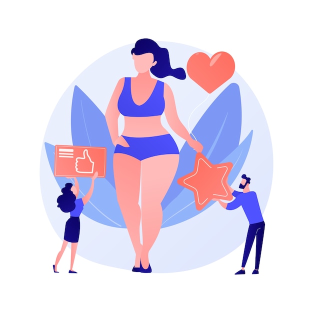 Free vector body positive abstract concept