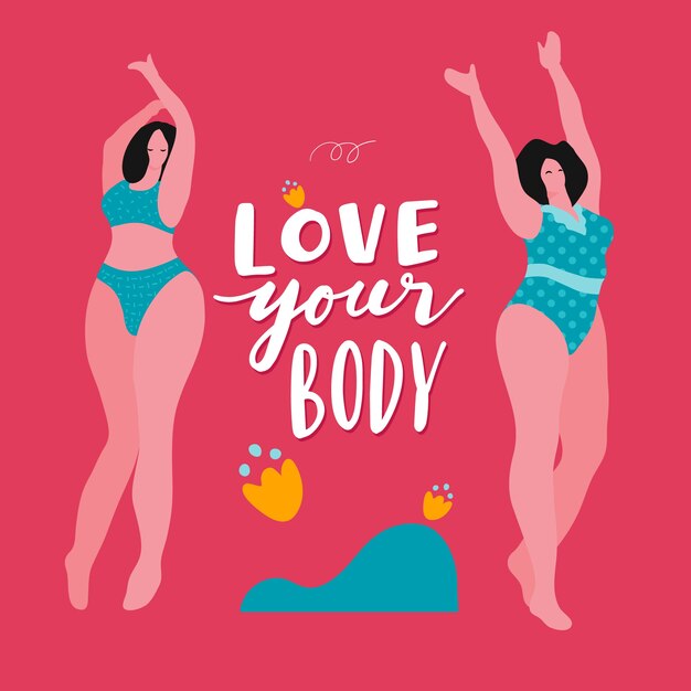 Body positive lettering