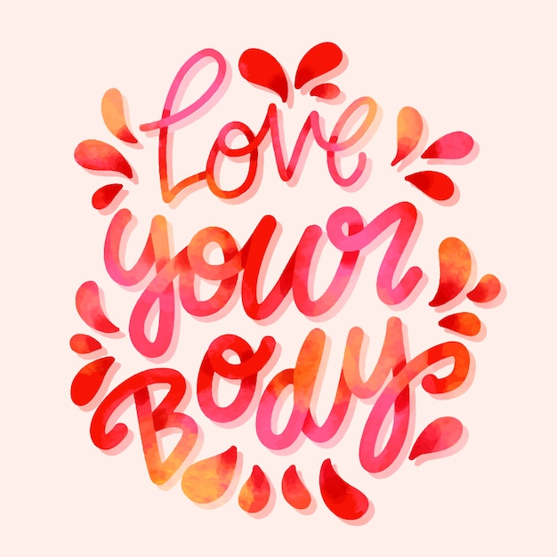 Body positive lettering