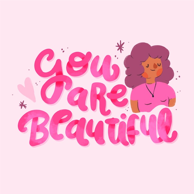 Body positive lettering