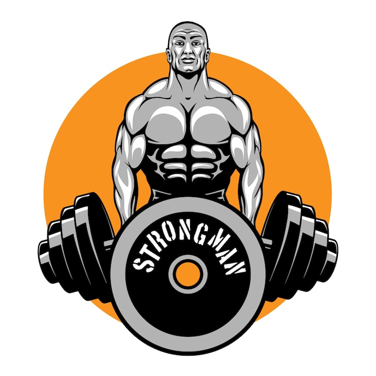 Free Vector bodybuilders and fitness club logo