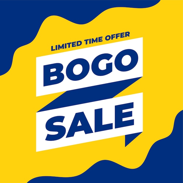 Bogo купить один - получить одну распродажу дизайн баннера