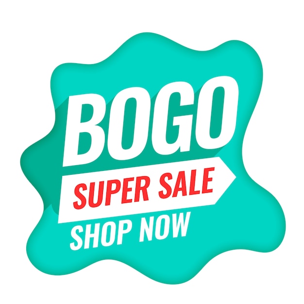 Bogo buy one get one super sale banner