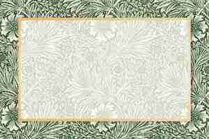 Free vector bohemian fabric frame william morris pattern