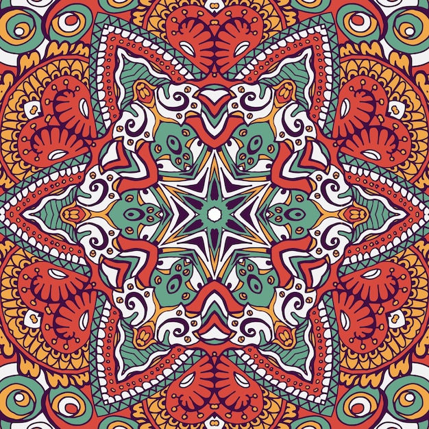 Free vector bohemian style seamless pattern tile.