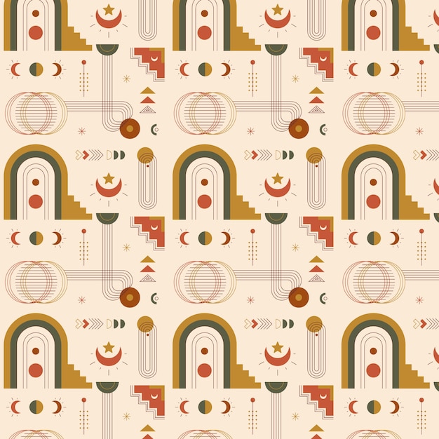 Free Vector boho geometric pattern design