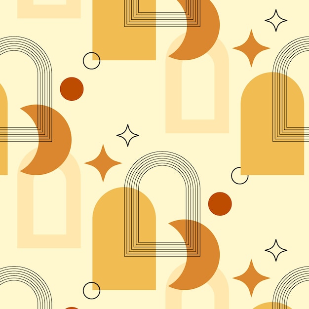 Free vector boho geometric pattern design