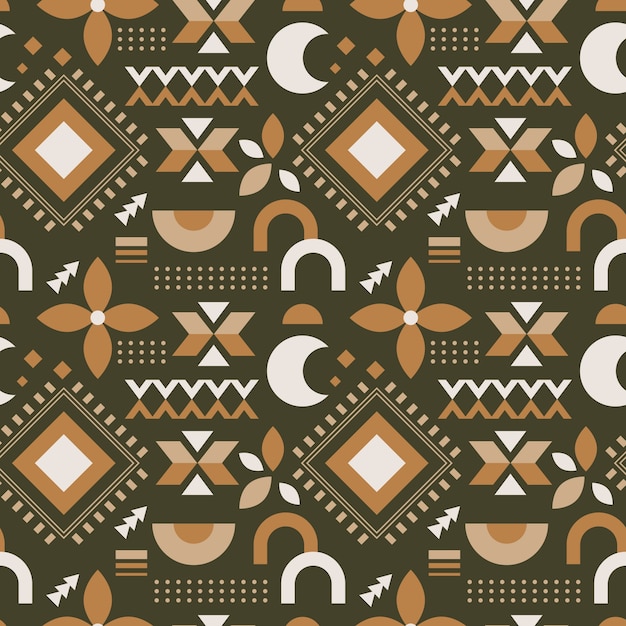 Free vector boho geometric pattern design