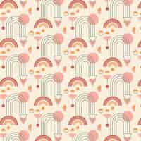 Free vector boho geometric pattern design