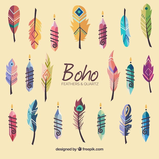 Boho ornaments set 