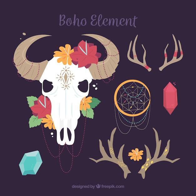 Boho ornaments set