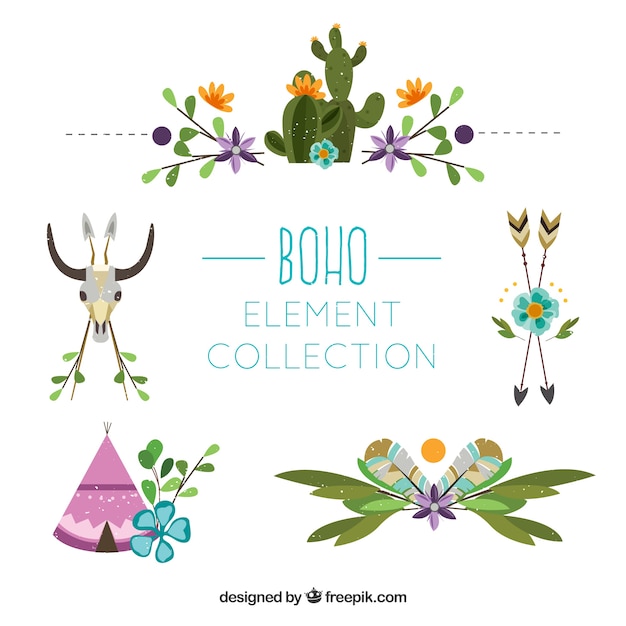 Boho ornaments set 