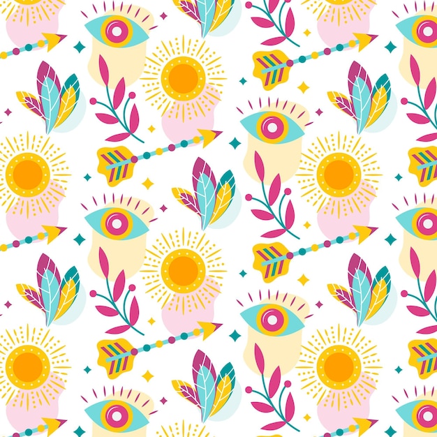 Free vector boho pattern design