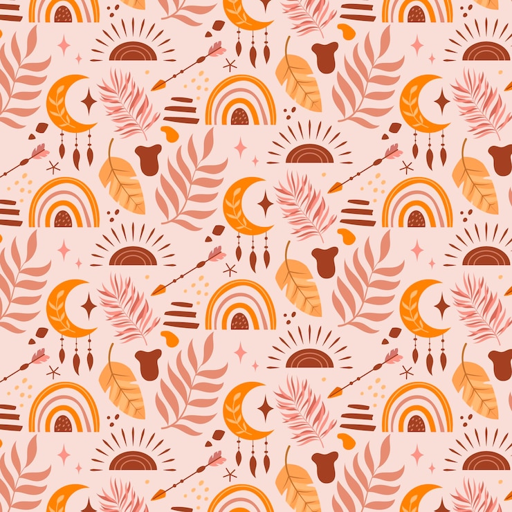 Free Vector boho pattern design