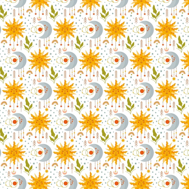 Free vector boho pattern design