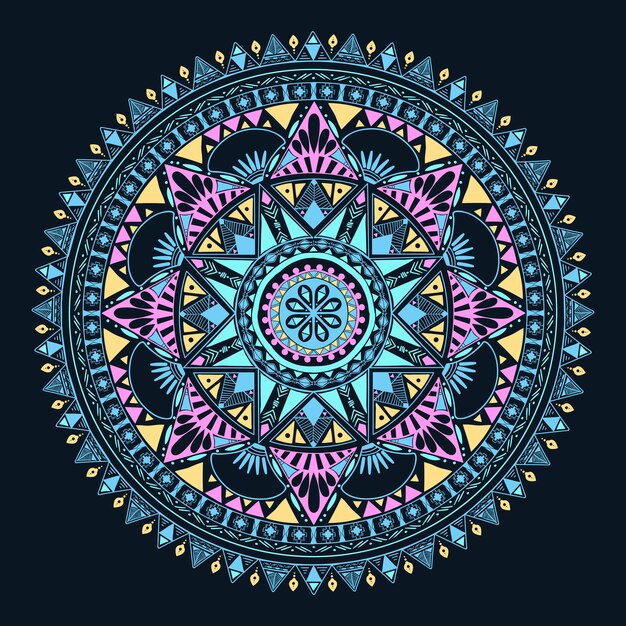 Boho pattern style graphic vector