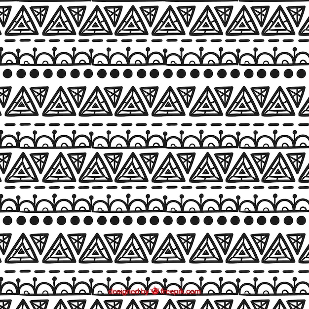Boho pattern with black elements