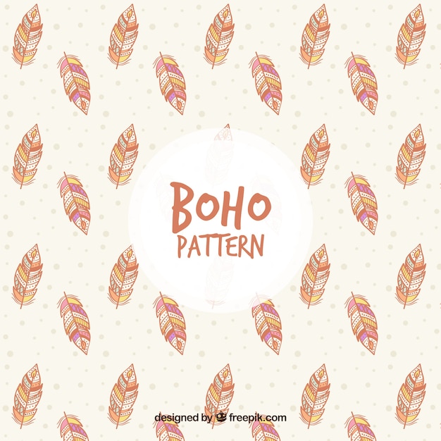 Vettore gratuito boho pattern con stile hippie