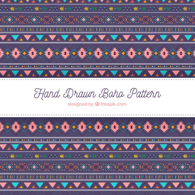 Boho pattern con stile hippie