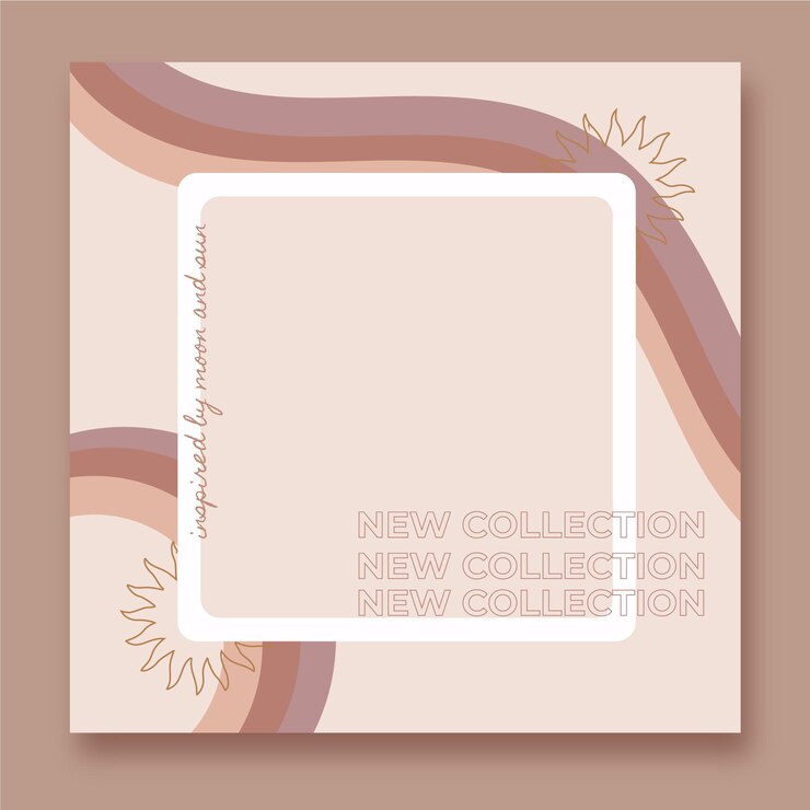 Free Vector boho social media post template