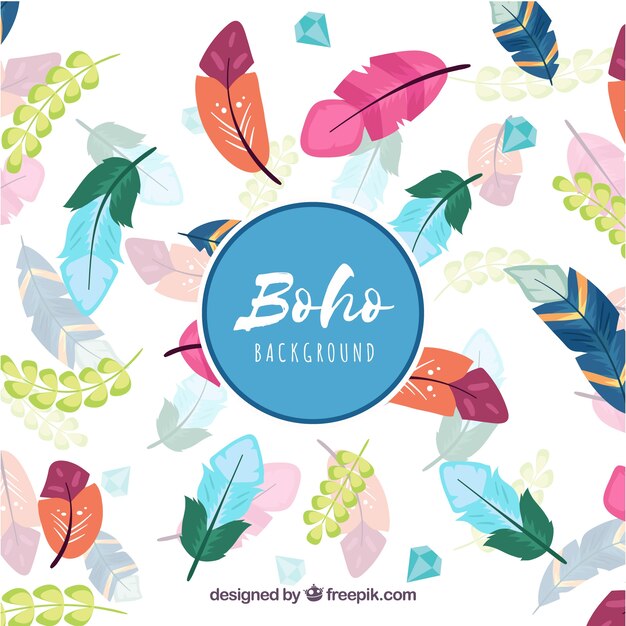 Free Vector | Boho style background with flat design