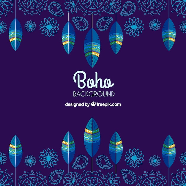 Boho style background with flat design