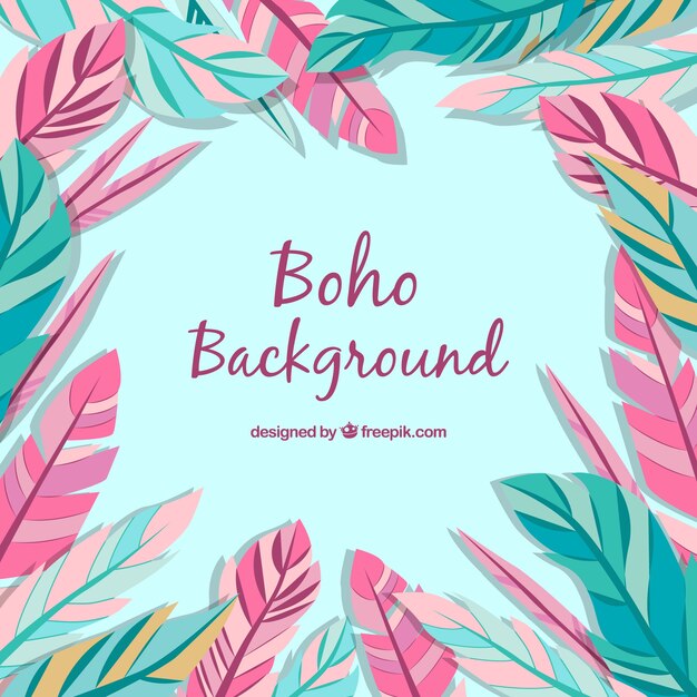 Free vector boho style background with flat design