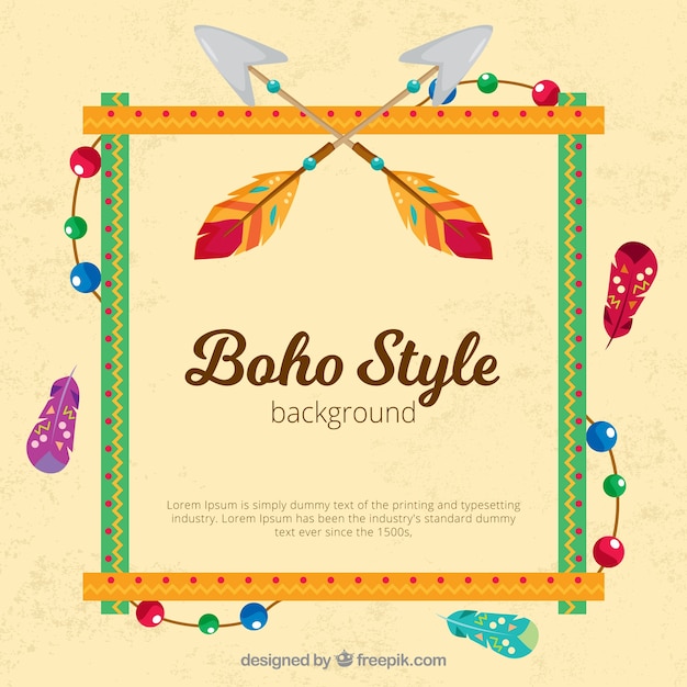 평면 디자인으로 boho 스타일 배경