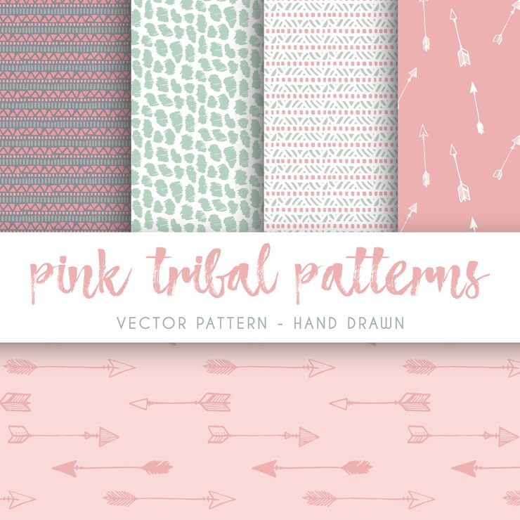 Free Vector boho style pattern collection