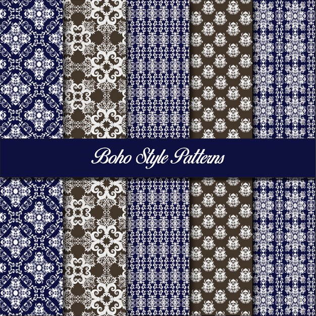 Boho style pattern collection